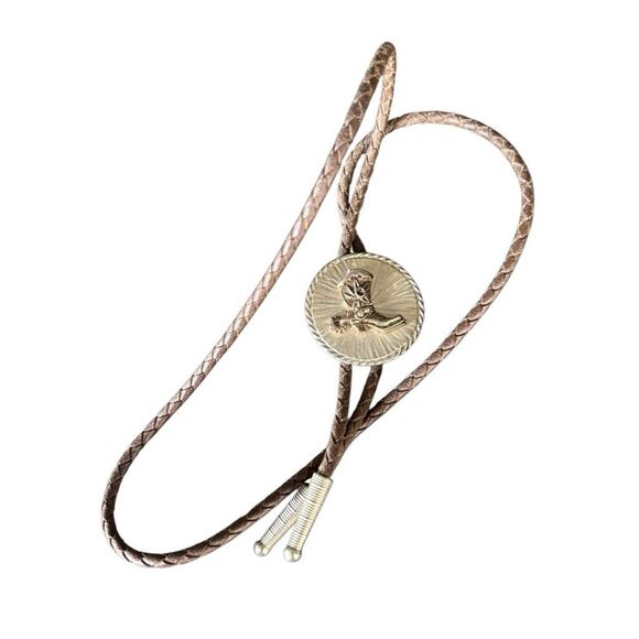 Vintage Cowboy Boot Bolo Tie - Picture 1 of 4